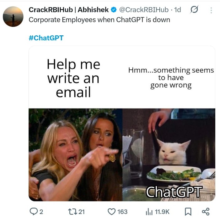  Chatgpt down Reason; ChatGPT की दुनिया भर में रुकावट: भारत-अमेरिका में परेशानी, OpenAI की जांच जारी यहाँ देखें पूरी जानकारी