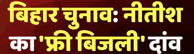 नीतीश कुमार की बड़ी घोषणा: बिहार में हर महीने मिलेगी 125 यूनिट फ्री बिजली