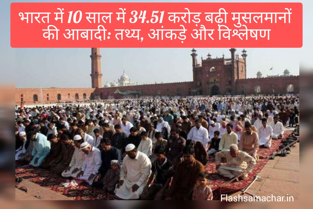 भारत में 10 साल में 34.51 करोड़ बढ़ी मुसलमानों की आबादी: तथ्य, आंकड़े और विश्लेषण